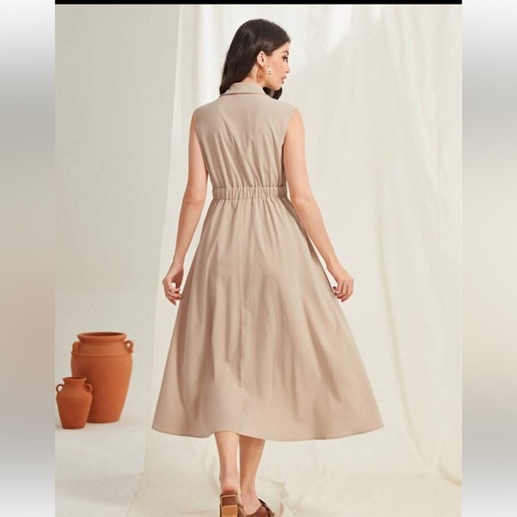 SHEIN Beige Sleeveless Dress - Picture 2 of 7